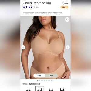 34DDD Cloud Embrace Bra, Sand Color